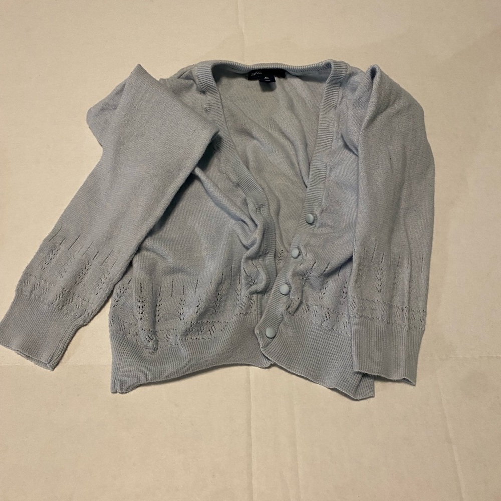 GAP Blue Cardigan Sweater Classic V-Neck